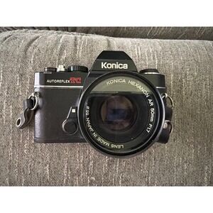 Konica Autoreflex TC 35mm SLR Film Camera with Hexanon AR 50mm F1.7 Lens Japan
